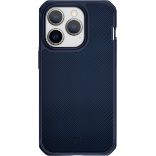 Coque Renforcée iPhone 14 Pro Ballistic Nylon R 100% Plastique recyclé Bleue Itskins