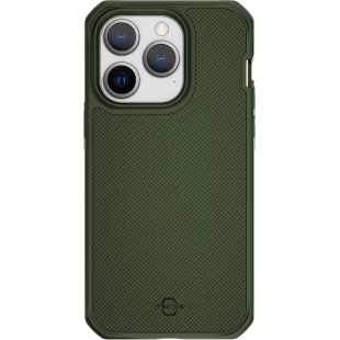 Coque Renforcée iPhone 14 Pro Ballistic Nylon R 100% Plastique recyclé Verte Itskins
