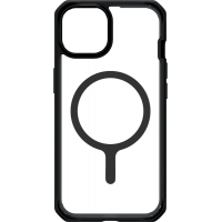 Coque Renforcée iPhone 14 Plus Compatible MagSafe Hybrid Solid R 100% Plastique recyclé Transparente Noire Itskins