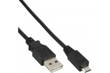 Câble InLine® Micro USB 2.0 USB Type A à Micro-B mâle noir 5m