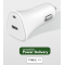 Chargeur voiture USB C PD 25W Power Delivery Souple Blanc Just Green