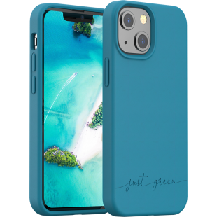 Coque iPhone 13 mini Natura Blue Lagoon - Eco-conçue Just Green