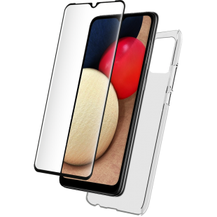 Pack Samsung G A03s Coque Transparente + Verre trempé Bigben