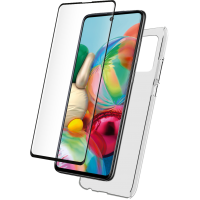 Pack Samsung G A71 Coque Transparente + Verre trempé Bigben