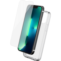 Pack iPhone 13 Pro Coque Transparente + Verre trempé Bigben
