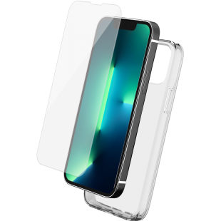 Pack iPhone 13 Pro Coque Transparente + Verre trempé Bigben