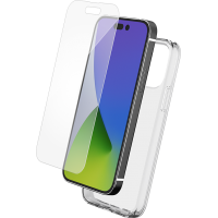 Pack iPhone 14 Pro Coque Transparente + Verre trempé Bigben