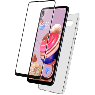 Pack LG K51S Coque Transparente + Verre trempé Bigben