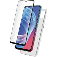 Pack Oppo A73 4G Coque Transparente + Verre trempé Bigben