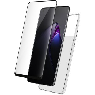 Pack Oppo Reno 8 Coque Transparente + Verre trempé Bigben