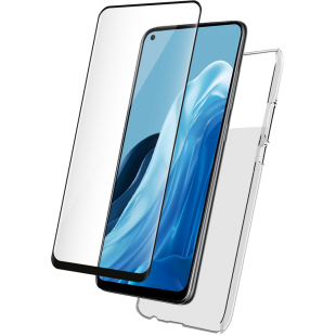 Pack Oppo Reno 8 Lite Coque Transparente + Verre trempé Bigben