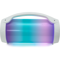 Enceinte Bluetooth® PARTY LITE avec effets lumineux avec micro Blanche Party
