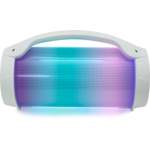 Enceinte Bluetooth® PARTY LITE avec effets lumineux avec micro Blanche Party