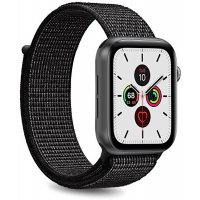 Bracelet Nylon Sport pour Apple Watch Taille unique 38 à 41mm Noir Puro