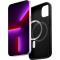 Coque Apple iPhone 12 / 12 Pro Silicone Icon MagSafe Noir Puro