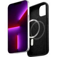Coque Apple iPhone 12 / 12 Pro Silicone Icon MagSafe Noir Puro