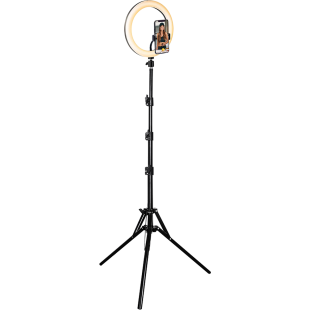 Kit Influence XL Anneau lumineux 26cm Blanc avec trépied 1,6m et télécommande sans fil Bigben