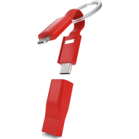 Câble porte-clés 5 en 1 High Five® Rouge Allroundo®