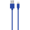 Câble USB A/Lightning 1 m 2.4A Bleu WOW