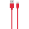 Câble USB A/Lightning 1 m 2.4A Rouge WOW