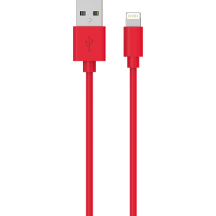 Câble USB A/Lightning 1 m 2.4A Rouge WOW