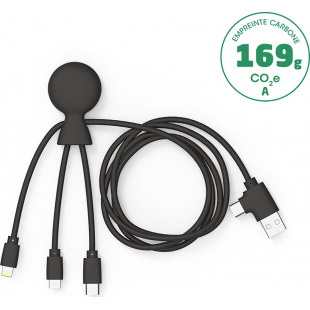 Câble Mr BIO USB A+C/micro USB & USB C & Lightning 1m Blanc Xoopar