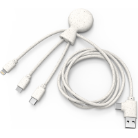 Câble Mr BIO USB A+C/micro USB & USB C & Lightning 1m Blanc Xoopar