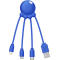 Câble Octopus Biodégradable USB A/micro USB & USB C & Lightning 1m Bleu Xoopar