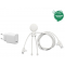 Chargeur maison Pack Mr BIO Fast Charge + Câble USB A+C/micro USB & USB C & Lightning Biodégradable Blanc Xoopar
