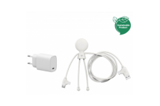 Chargeur maison Pack Mr BIO Fast Charge + Câble USB A+C/micro USB & USB C & Lightning Biodégradable Blanc Xoopar