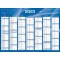 QUO VADIS Calendrier de banque bleu 2023, 550 x 405 mm