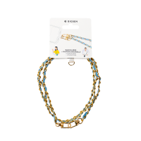 Bandoulière Universelle Amovible Chaine Gold + Bleu Bigben