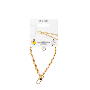 Dragonne Universelle Amovible Chaine Gold + Rose Bigben