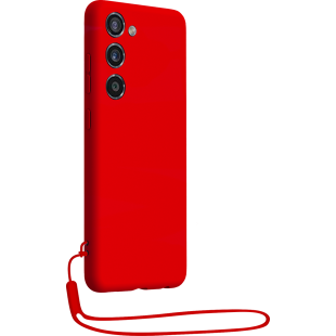 Coque Samsung G S23+ 5G Silicone + dragonne assortie Rouge Bigben