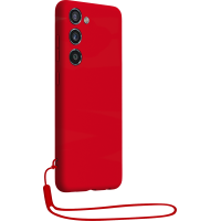 Coque Samsung G S23 5G Silicone + dragonne assortie Rouge Bigben