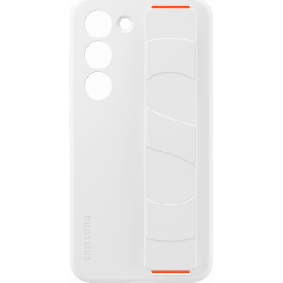 Coque Samsung G S23 5G Silicone avec lanière Blanche Samsung