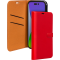 Folio Wallet iPhone 14 Pro Rouge avec languette de fermeture Bigben