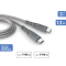 Câble Ultra-renforcé USB C/USB C 1,2m 3A Garanti à vie Gris - 100% Plastique recyclé Force Power