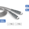 Câble Ultra-renforcé USB C/USB C 2m 3A Garanti à vie Gris - 100% Plastique recyclé Force Power
