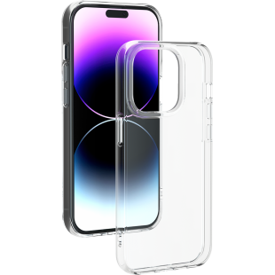 Coque iPhone 14 Pro Silisoft souple Transparente - Origine France Garantie Bigben
