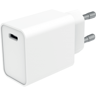 Chargeur maison USB C PD 20W Power Delivery Blanc WOW