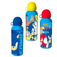 Lot de 12 : Sonic The Hedgehog aluminium bottle 500ml assorted