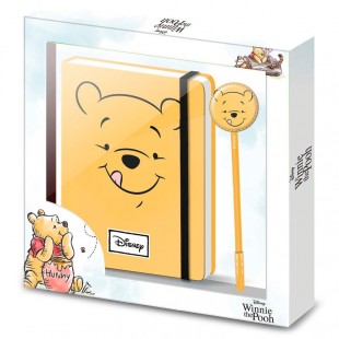Disney Winnie the Pooh Winnie Face diary + pen set