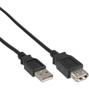 USB 2.0 Rallonge, InLine®, mâle/fem. type A, noir, 5m