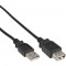 Câble de rallonge USB 2.0 InLine® Un mâle à une femelle noir 1m