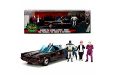DC Comics Batman Batmovil vehicle 1966 + 4 figures set 1:24