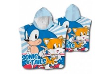 Sonic The Hedgehog cotton poncho towel