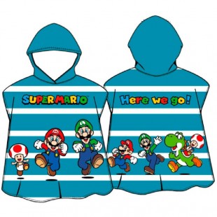 Super Mario Bros Here We Go Super microfibre poncho towel
