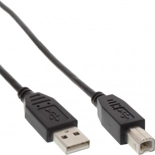 Câble InLine® USB 2.0 de type A mâle à B mâle noir 0.3m