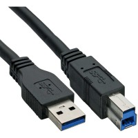 Câble InLine® USB 3.0 de type A mâle à type B mâle noir 1 m
